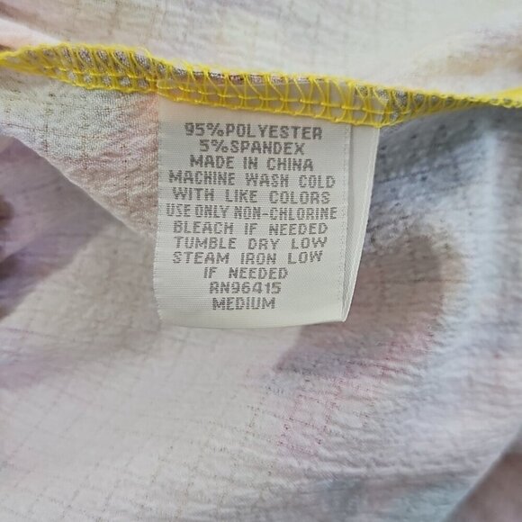 Massive Luxury Crinkle Drawstring Shorts Men's M Medium Tie Dyed Red Yellow NEW - Picture 6 of 7